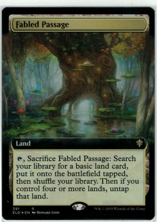 Mtg Foil Fabled Passage (extended Art) Throne Of Eldraine Rare