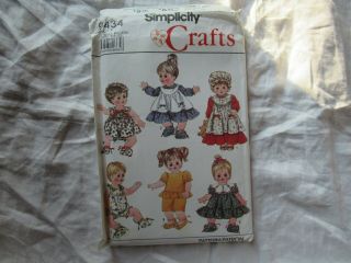 Simplicity Crafts Doll Clothes Pattern For 14 - 22 " Dolls 9434 Uncut