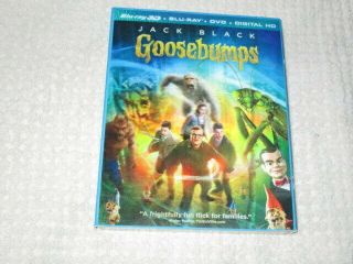 3d Movie Blu Ray Goosebumps With Jack Black W/rare Lenticular Sleeve