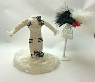 Barbie 1995 Cbs Eliza Doolittle My Fair Lady White Lace Doll Dress Hat & Purse