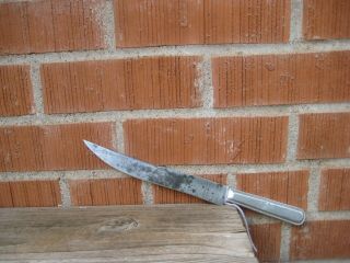 Antique 8 " Blade Jennings 1915 Carbon Slicing Knife Aluminum Hande Usa
