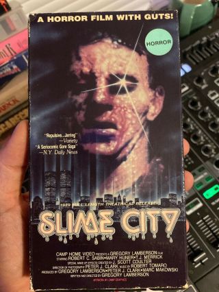 Slime City Vhs 1989 Camp Video Rare Oop Gore Cult Horror