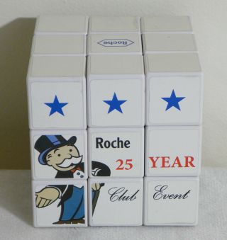 Rare Franklin Roche 25 Year Club Event Monopoly Rubik 