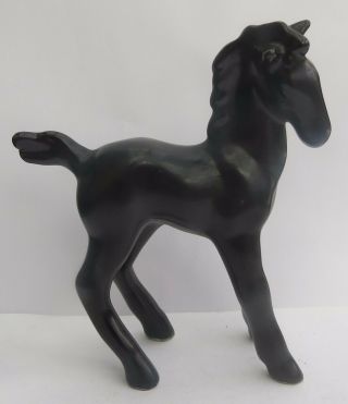 Rare Unknown Beswick Black " Comical Foal " Model No.  728