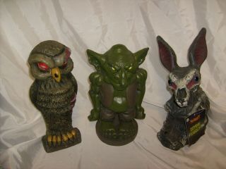 Rare 14 " Blow Mold Zombie Rabbit Owl & Troll & 6 Hanging Figures Nwt Spirit