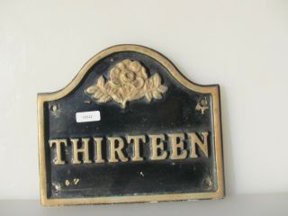 Large Vintage Brass House Number Sign 