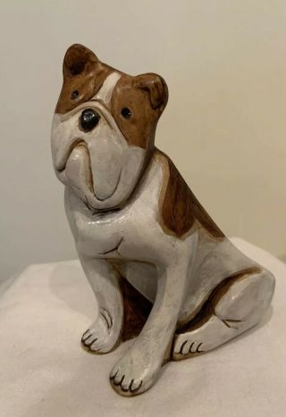Vintage Lynda Pleet English Bull Dog Figurine,  Rare