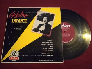 Pedro Infante - El Plebeyo - Rare Vinyl 10 " 33 1/3 Rpm Ranchero Bolero Latin
