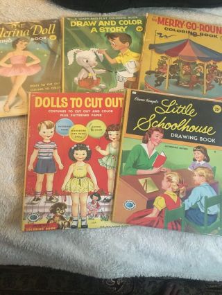 5 Rare Coloring Books From 1950’s Treasure Books Combined