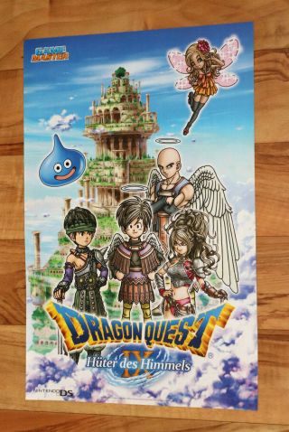 The Legend Of Zelda Ocarina Of Time 3d Dragon Quest Ix Rare Poster 42x28cm 3ds