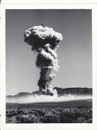 Rare Antique Photograph Of A Nuclear Bomb Being Dropped And Nevada?