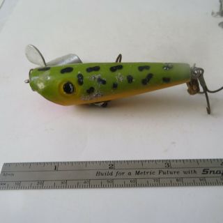Fishing Lure Fred Arbogast 3 " Sputterbug Green & Yellow