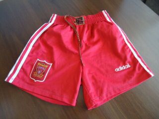 Liverpool 1996 Adidas Home Shorts 30 " Very Rare Size Vintage