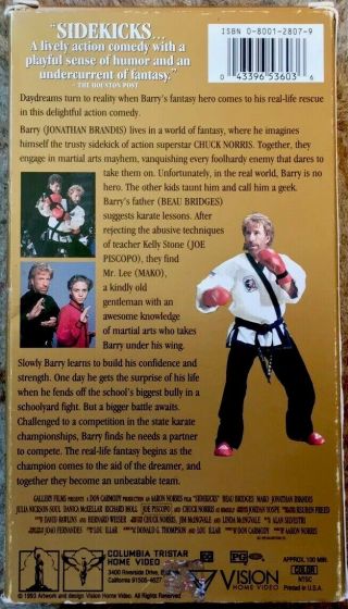 “Sidekicks” VHS Chuck Norris Rare Martial Arts 2