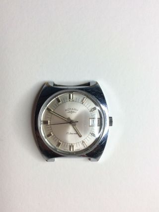 Vintage Mens Rotary Stainless Steel Watch Date Needs Att 422 799 Swiss