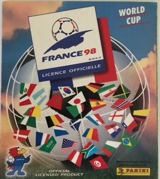 Panini World Cup France 98 Album With 300 Stickers Spain Badge Iran Rare England