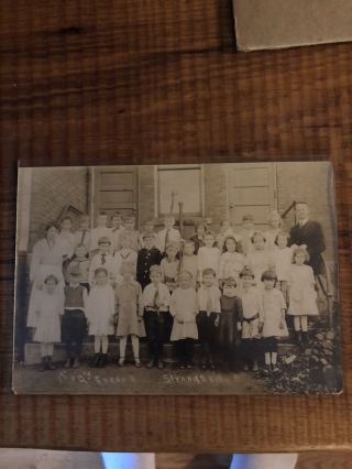 Antique Class Photo 1st & 2nd Grades Very Old