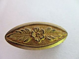 Vintage Gold Tone Tie Clip Clasp Flower Design 1 "