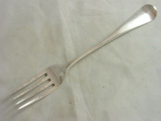 Fine Rare Heavy Georgian 1800 Old English Silver Dinner Fork 56 Grams Crest