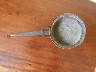 Antique Small Copper Pan/skillet With Wrought Iron Handle