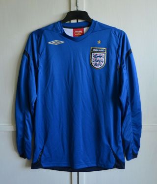 Rare England Football Team 2006/2008 Away Goalkeeper Gk Shirt Jersey Cup Umbro M