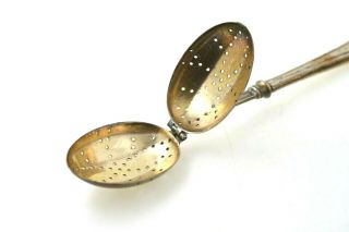 Vintage Tea Strainer Infuser Spoon W/ Sterling Silver Handle