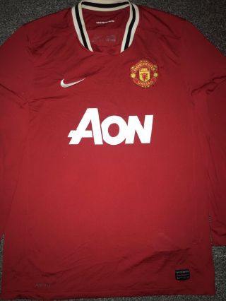 Manchester United Home Shirt 2011/12 Long Sleeved Large Rare