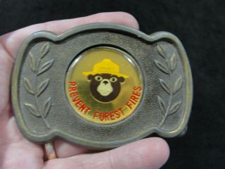 Very Rare Smokey Bear Brass Belt Buckle Prevent Forest Fires Us Forest Service