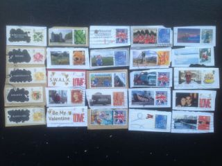50 Rare Gb 1st Class Smiler Labels Tabs With Circulars Commemorative Gb Stamps