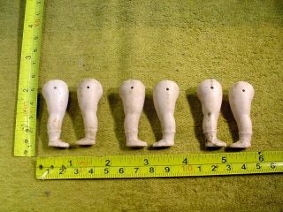 3 X Matching Pairs Excavated Vintage Rose Doll Legs Age 1890 Size 1.  7 " 13714