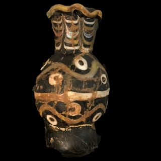 Very Rare Phoenician Mosaic Decorative Glass Bottle 300 Bc (2)