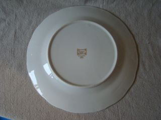 Antique China Danube by Yamaka 1927 Dinner Plate White & Platinum Japan 361608 2