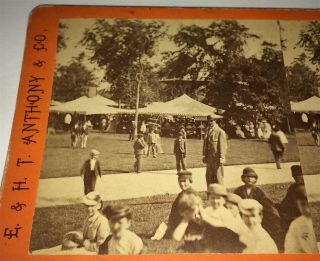 Rare E.  & H.  T.  Anthony Music Day In Central Park York Stereoview Photo Ny
