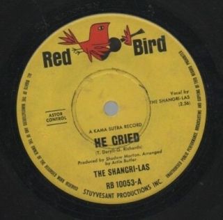 The Shangri - Las Rare 1966 Aust Only 7 " Oop Red Bird Soul Single " He Cried "