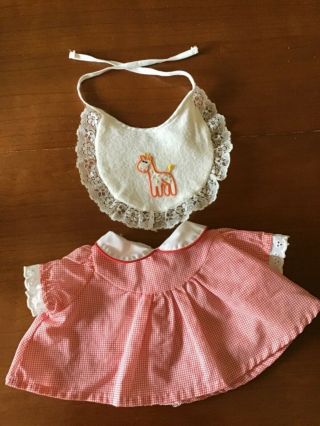 Vintage Cabbage Patch Kids Doll Clothes: Red And White Dress