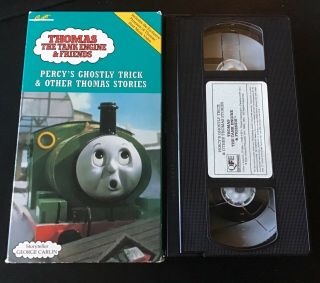 Thomas The Tank Engine & Friends Percy’s Ghostly Trick Vhs Rare George Carlin