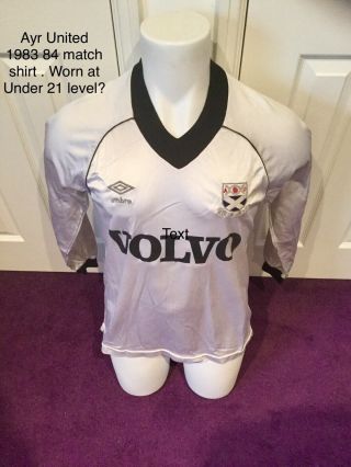 Ayr United Match Worn Issued Vintage 1983 Shirt Scotland Player Rare 1980s