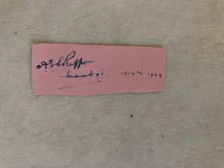 Rare Autograph Of Sydney Rippon - Somerset Ccc 1914 - 1937