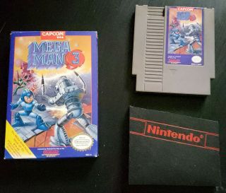 Mega Man 3 Nes 1990 Capcom Nintendo Rare Box With Game