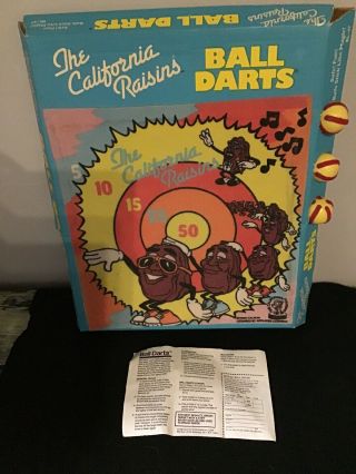 The California Raisins Ball Dart Game 1980’s Calrab Collectible Vintage Rare