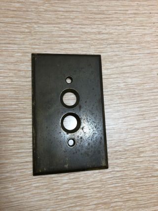 The Perkins Vintage Heavy Solid Brass Push Button Light Switch Cover Plate