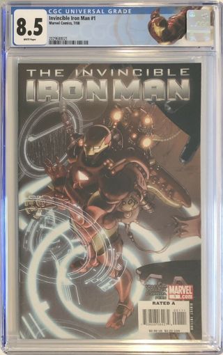 The Invincible Iron Man 1 Cgc 8.  5 Rare Marvel Comic Cgc Label
