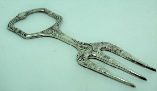 Antique Silver Plated Bread Fork H F & Co S
