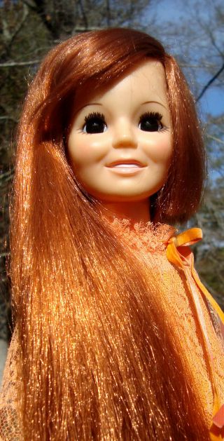 Vintage 1969 Ideal Crissy Doll Hair That Grows 18 " Dress Redhead