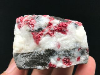 115g Rare Natural Gem Red Cinnabar Crystal Minerals Specimens Guizhou China