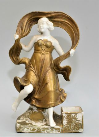 Rare Schafer & Vater Art Nouveau Jugendstil Maiden Figurine Fully Marked 6909