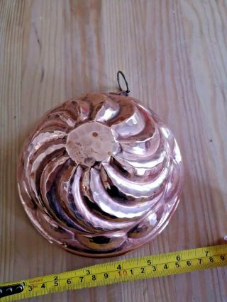Antique French Copper Twisted Cake Mold