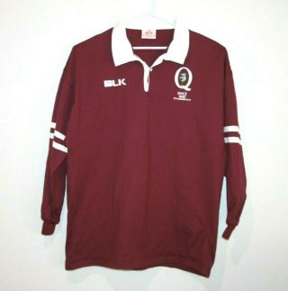 Queensland Reds Blk Vintage Style Polo Jersey Shirt Rare Size Men 