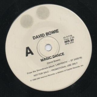 David Bowie Rare 1986 Australian Promo Only 7 " Oop Rock Single " Magic Dance "