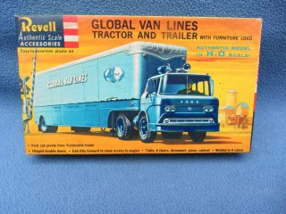 Revell - Global Van Lines Tractor And Trailer Rare 1/87 Ho